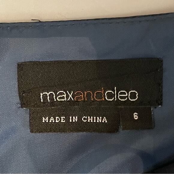 Max And Cleo Metallic Blue BalletCore Party Event Balloon Hem Dress NWOT Size 6 - Picture 9 of 13